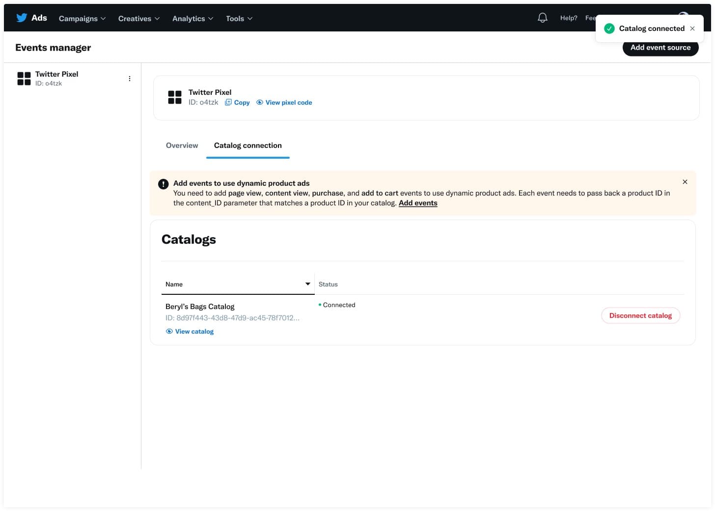 Catalog setup workflow with file upload, URL input, and scheduled sync options
